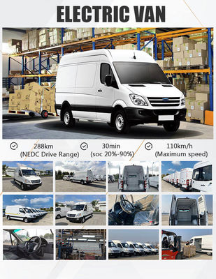 congelador elétrico elétrico Van de 73.6kWh Mini Cargo Van 110km/H 288km Max Range