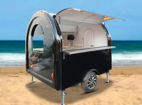 Outdoor Burger Factory Catering Mobile Fast Food Trailer com cozinha de aço inoxidável