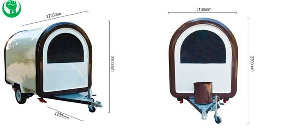 Outdoor Burger Factory Catering Mobile Fast Food Trailer com cozinha de aço inoxidável