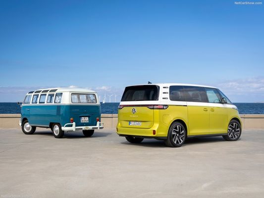 VW clássico autocaravana MPV Volkswagen ID Buzz. 2023 robort elétrico grande espaço prático para famílias