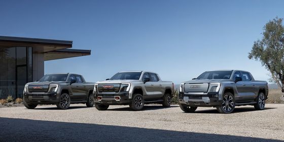 GMC Sierra EV com motor duplo com 754Ps, com capacidade de reboque de até 9500 libras e pode transportar até 1300 libras de carga útil