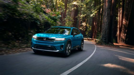 Novo carro Ev 2024 Honda Prologue EV Crossover com uma posição baixa e larga, uma distância entre eixos longa