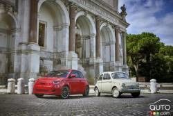 2024 FIAT 500e FWD Mini carros elétricos 42kwh bateria com 94mph velocidade máxima