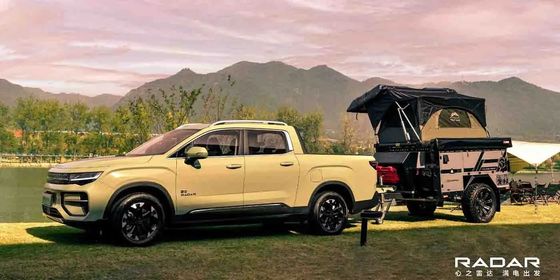 Novo caminhão elétrico 2024 Radar RD6 pickup de tração integral com 200 kW de potência e torque de 384 Nm