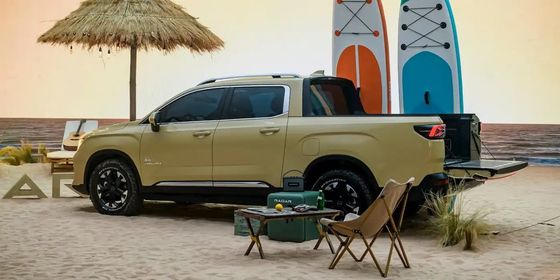 Novo caminhão elétrico 2024 Radar RD6 pickup de tração integral com 200 kW de potência e torque de 384 Nm