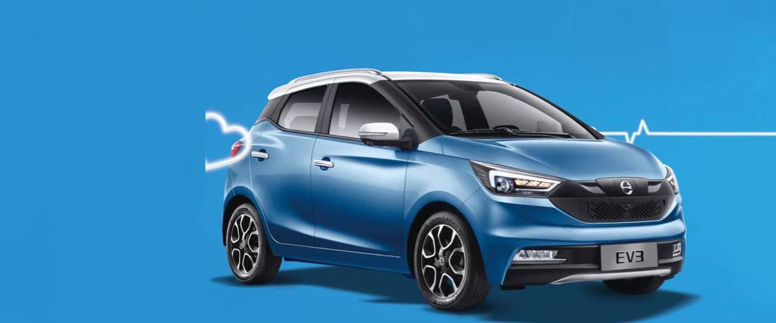 sedan 302km NEDC do carro do carro elétrico JMC EV3 New Energy EV de velocidade 100km/h rápida